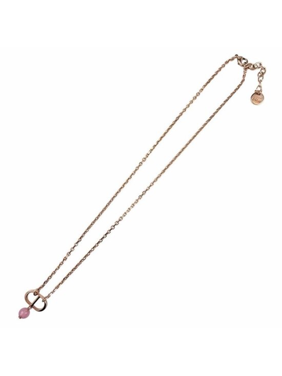 DIOR Petit CD Necklace Dior Petit CD Diamond Resin Pearl Necklace Rose Gold